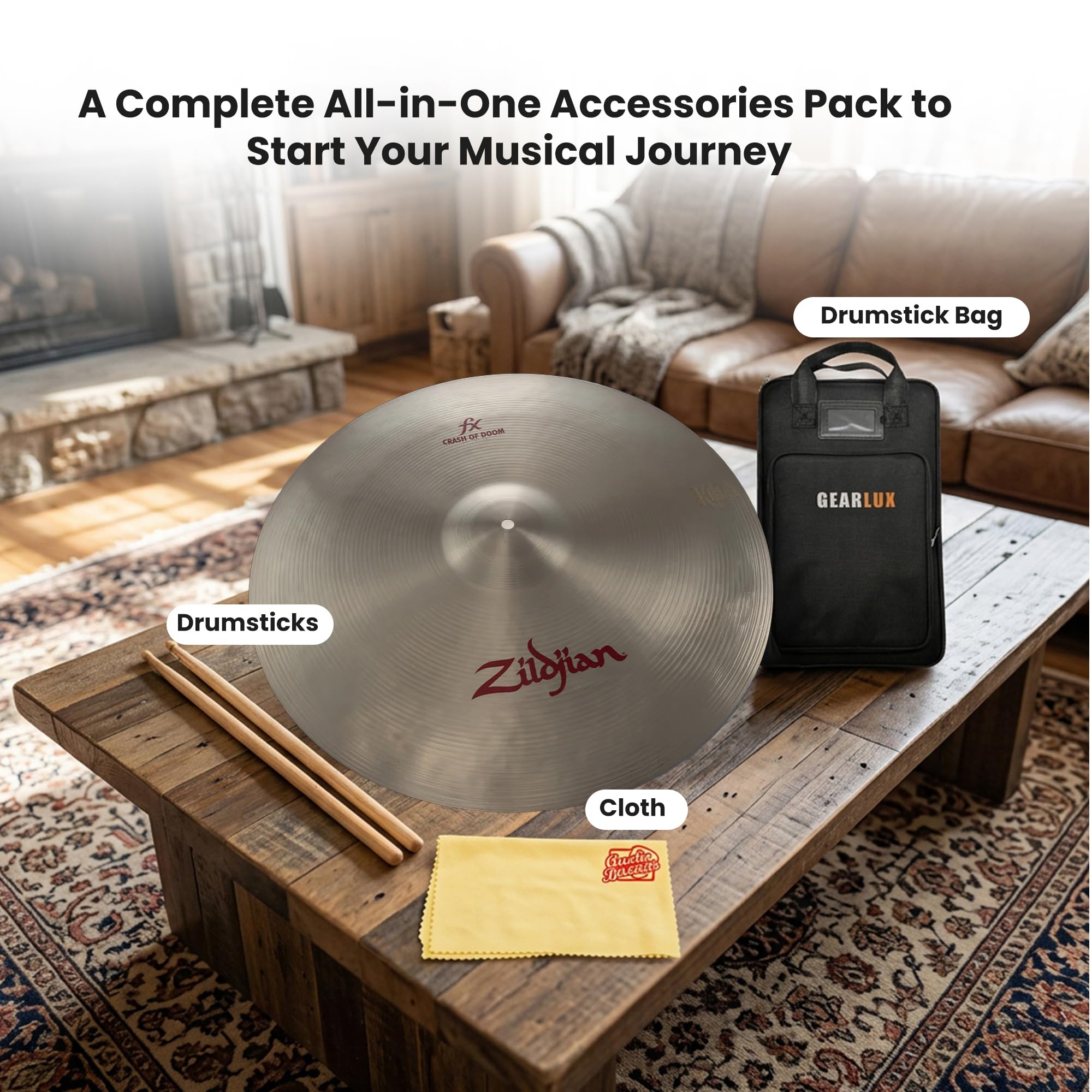 Zildjian A0621 20" FX Crash of Doom Cymbal w/ Drumstick Bag