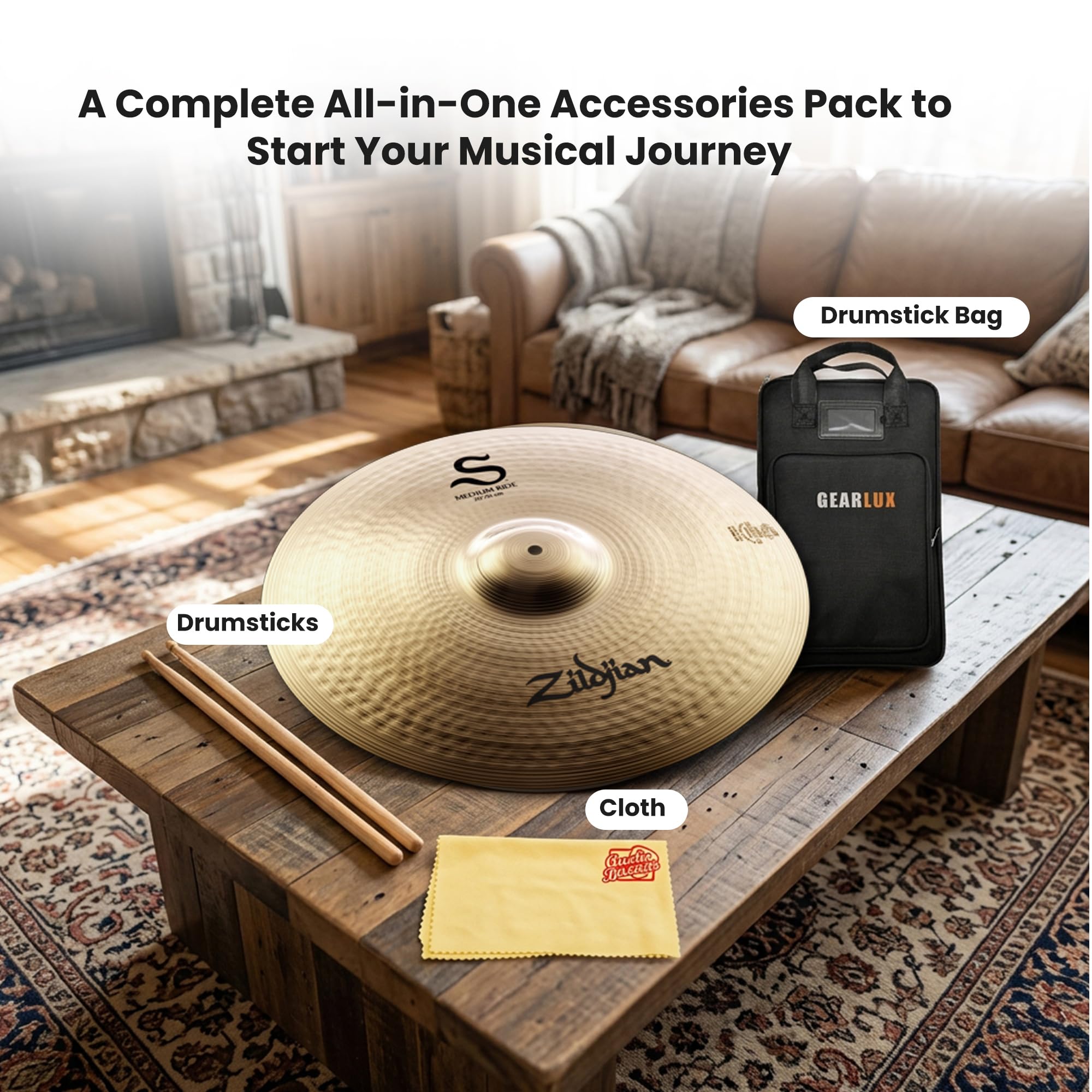 Zildjian S20MR 20" S Medium Ride Cymbal w/ Drumstick Bag