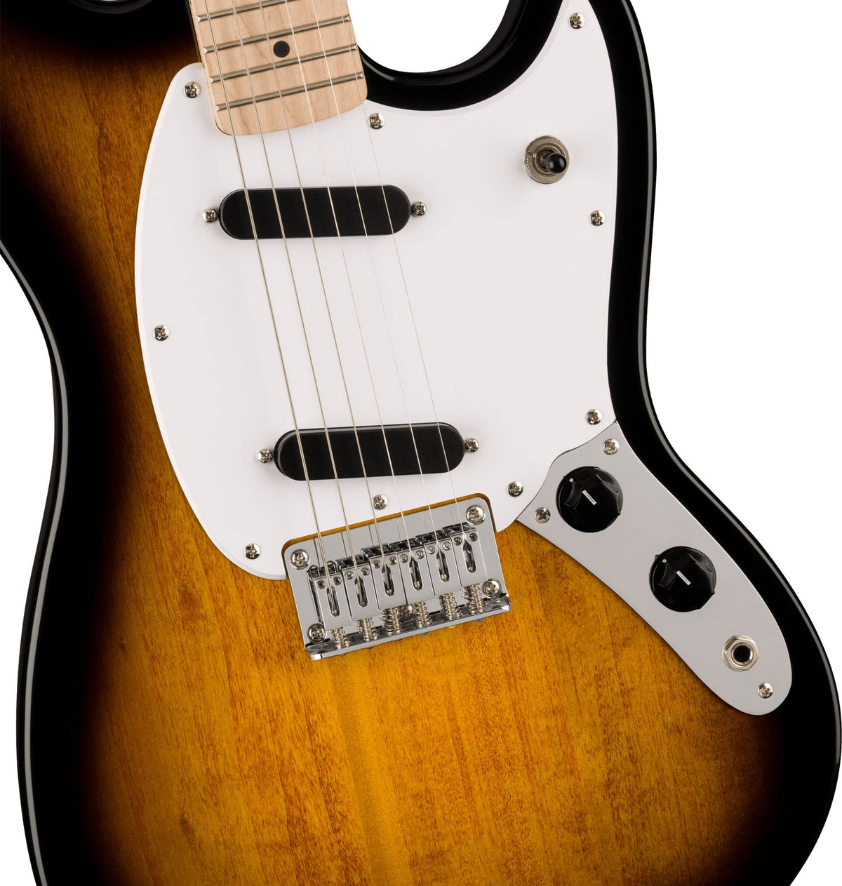 Fender Squier Sonic Mustang, Maple Fingerboard - 2-Color Sunburst w/ Frontman 10G Amplifier