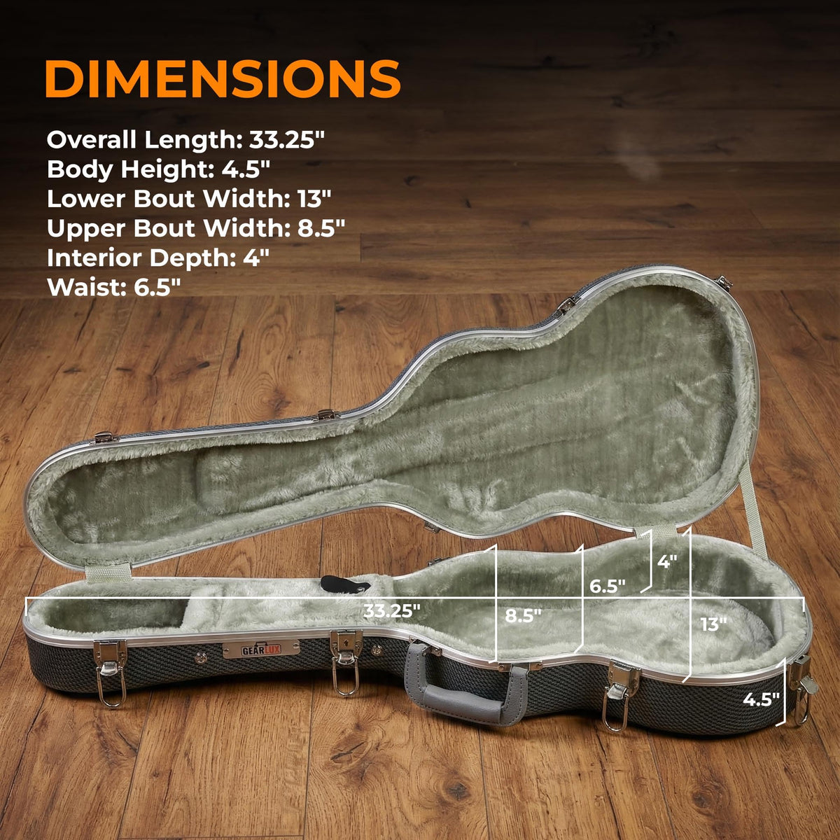 Gearlux UC500-B Baritone Ukulele ABS Case