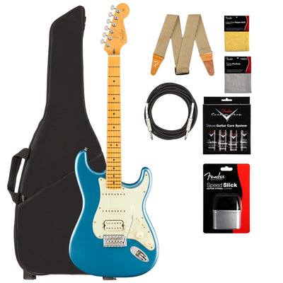 Fender American Professional Classic Stratocaster HSS - Faded Lake Placid Blue w/ Cleaning Kit
