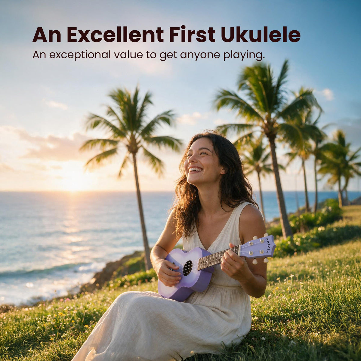 Kala MK-SD Makala Dolphin Soprano Ukulele - Purple Burst