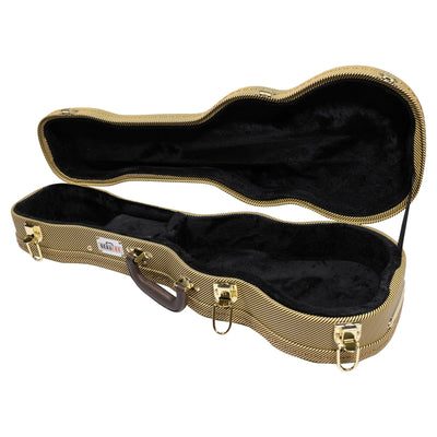 Gearlux UC107-C Concert Ukulele Wooden Tweed Case