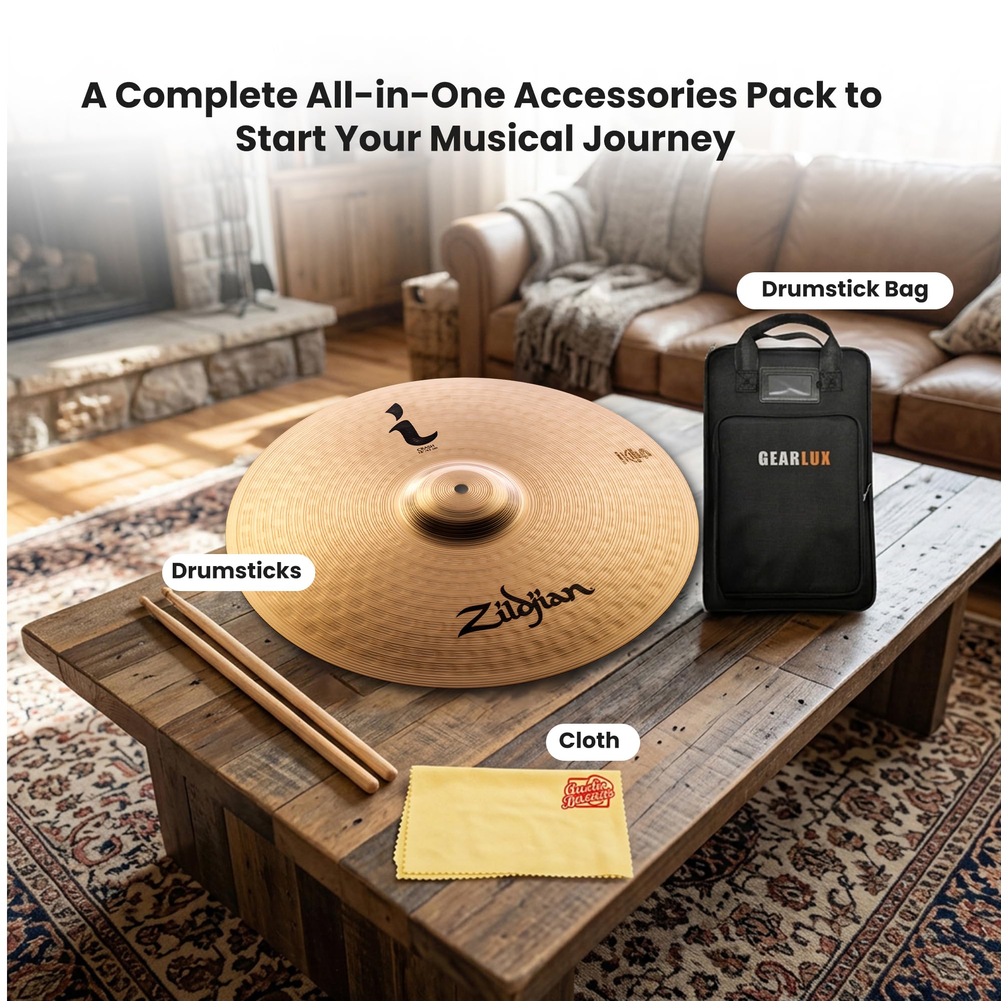 Zildjian ILH18C 18" I Crash Cymbal w/ Drumstick Bag