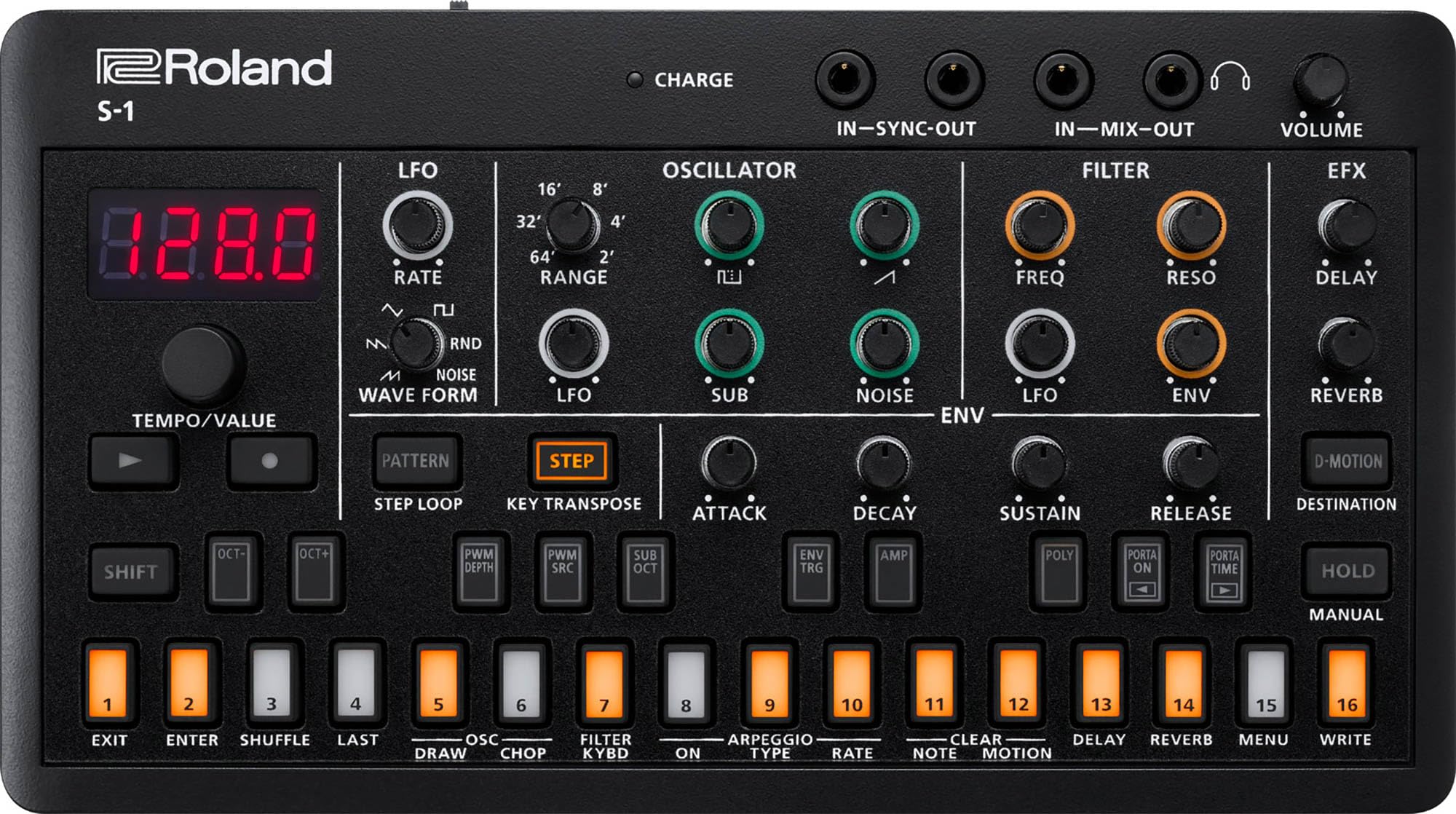 Roland S-1 Tweak Synthesizer w/ Audio Cable