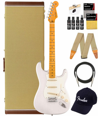 Fender American Ultra Luxe Vintage '50s Stratocaster - White Blonde w/ Guitar Cleaning Kit