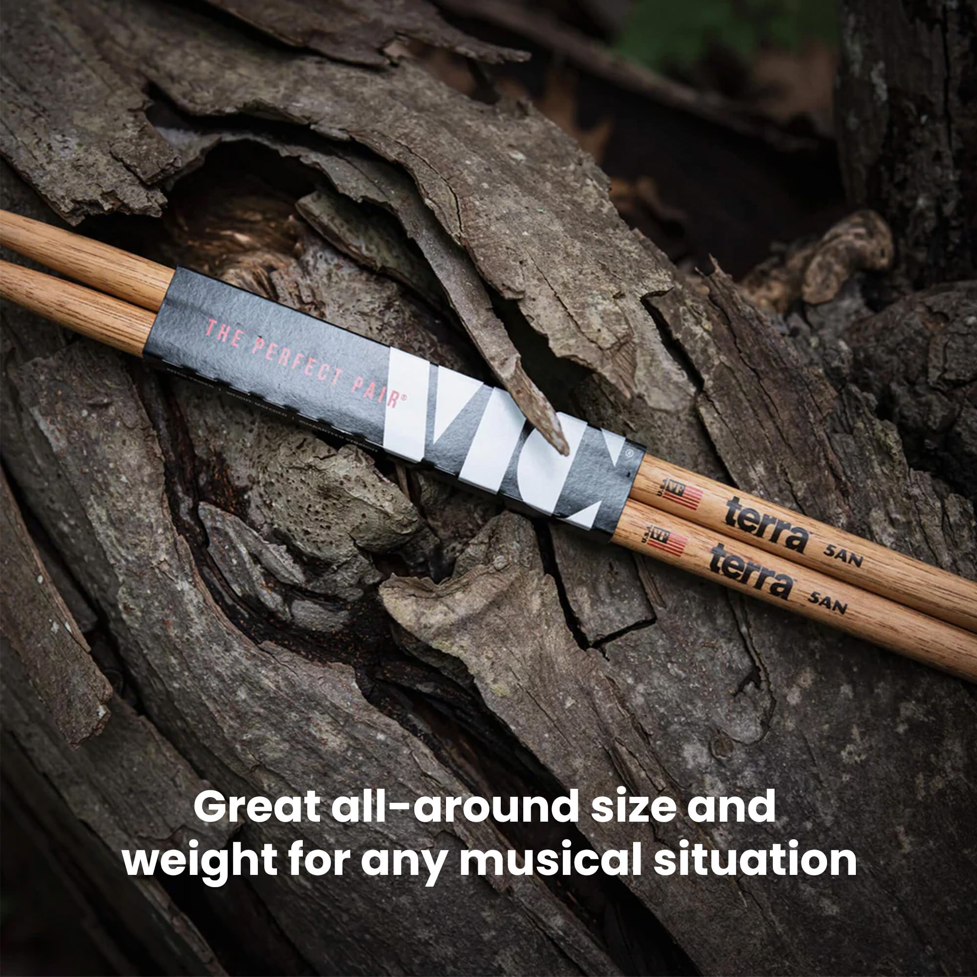 Vic Firth American Classic 5A Terra Series Nylon Tip Drumsticks - 12 Pack