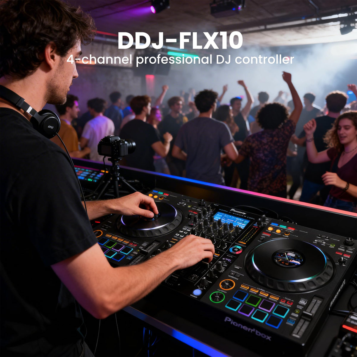 Pioneer DJ DDJ-FLX10 4-Channel Professional DJ Controller - Black w/ Case