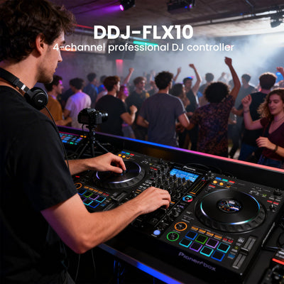 Pioneer DJ DDJ-FLX10 4-Channel Professional DJ Controller - Black w/ Case