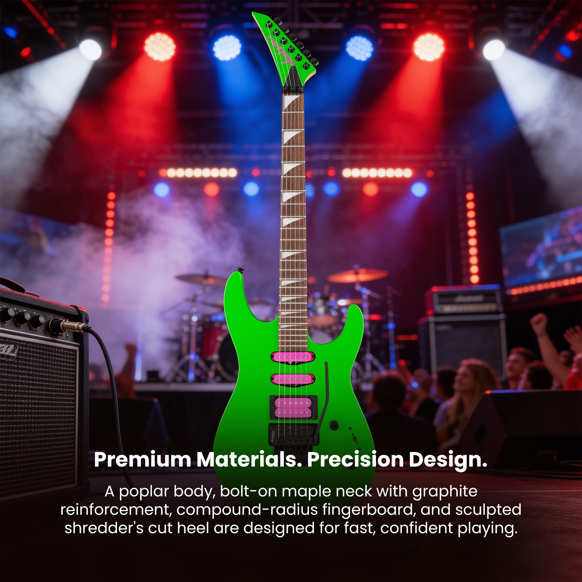Jackson X Series Dinky DK3XR HSS Electric Guitar - Neon Green