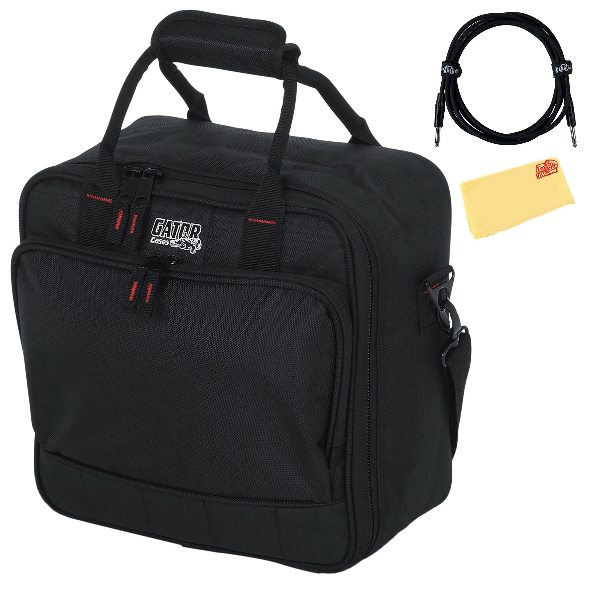 Gator Updated Padded Nylon MIXERBAG-1212 Equipment Bag 12" X 12" X 5.5" w/ Instrument Cable