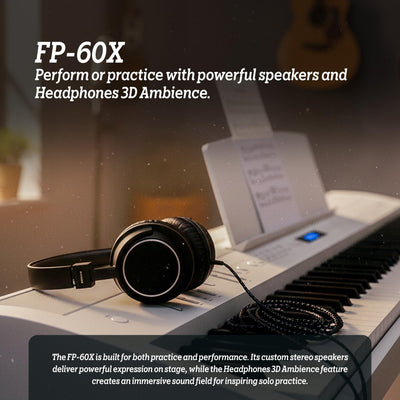 Roland FP-60X 88-Key Digital Piano - White w/ Sustain Pedal