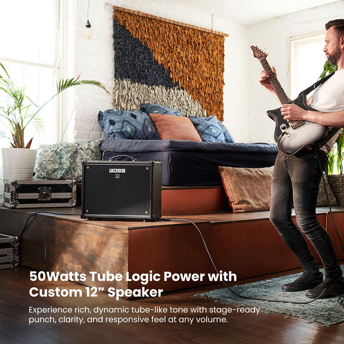 Boss Katana-50 Gen 3 50-Watt 1x12-Inch Guitar Combo Amplifier w/ Instrument Cable