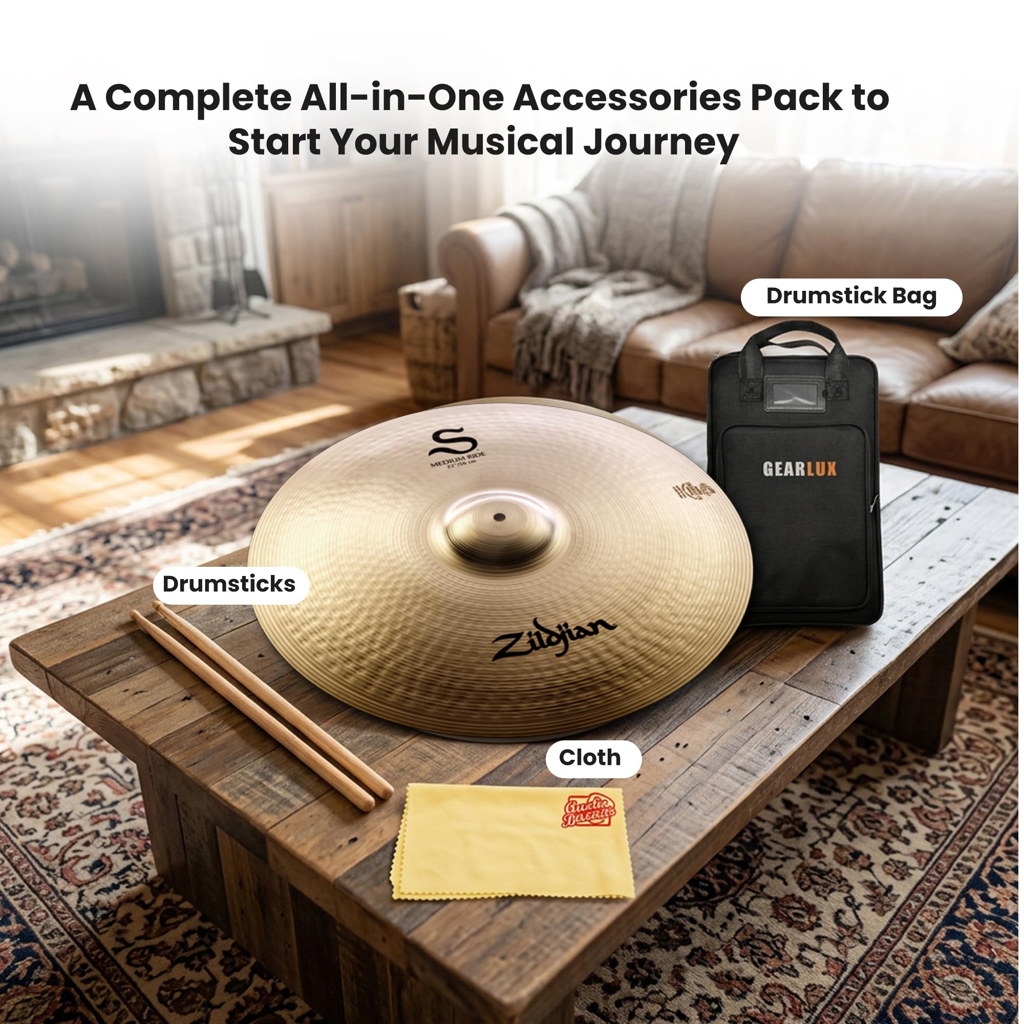Zildjian S22MR 22" S Medium Ride Cymbal w/ Drumstick Bag