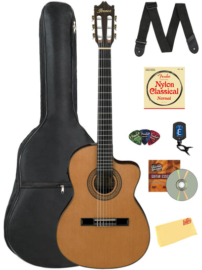Ibanez GA5TCE Classical Acoustic-Electric Guitar - Amber High Gloss w/ Gig Bag