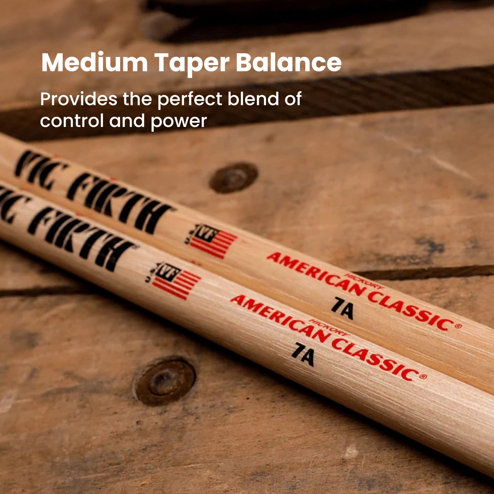 Vic Firth American Classic 7A Drumsticks - 4 Pairs