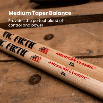Vic Firth American Classic 7A Drumsticks - 4 Pairs