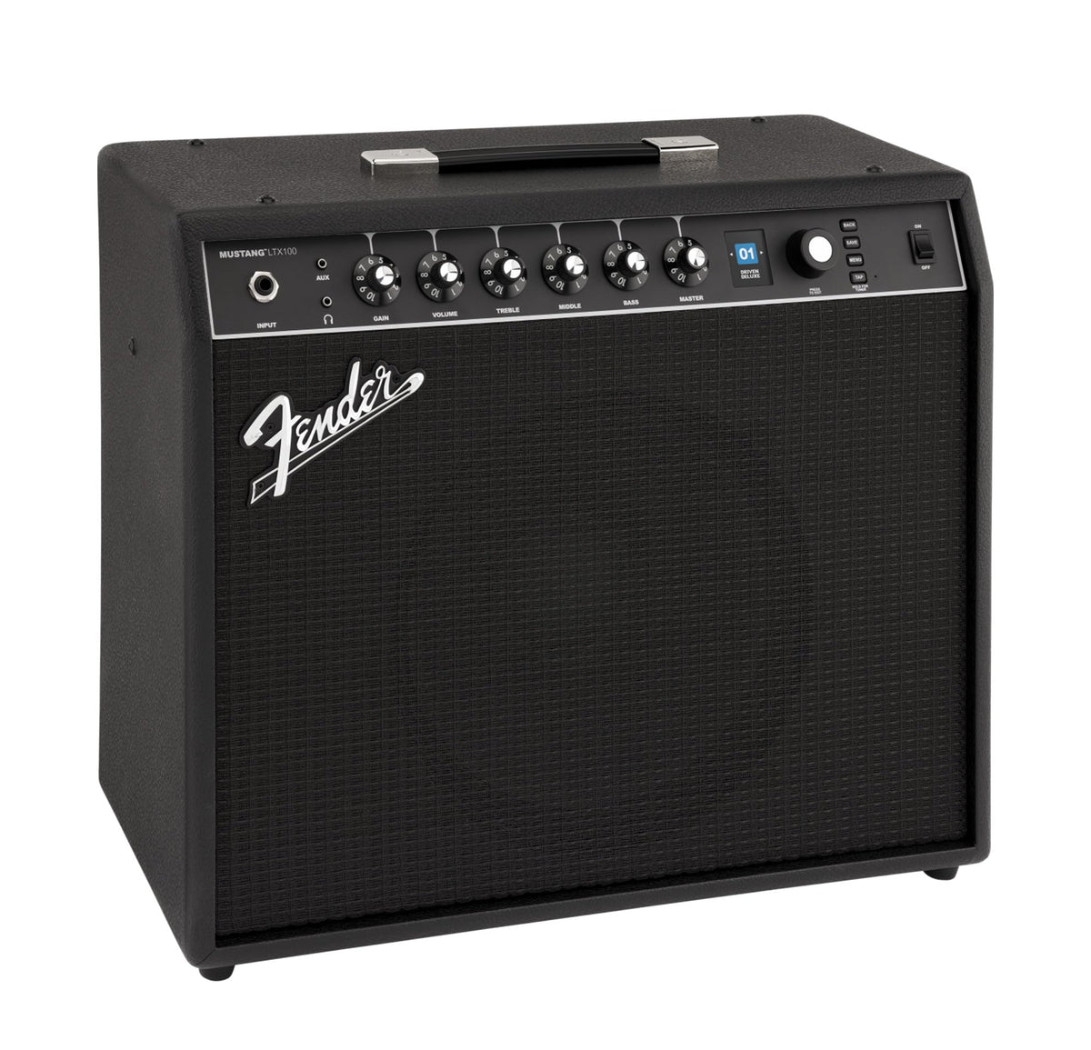Fender Mustang LTX100 Guitar Combo Amplifier - Black w/ Amperstand Cradle