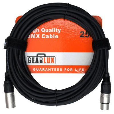 Gearlux 25-Foot 3-Pin Male-to-Female DMX Cable