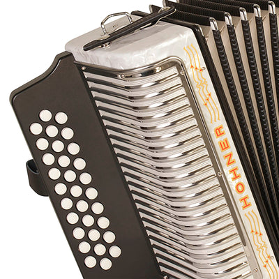 Hohner Corona II G/C/F Accordion - Pearl White w/ Hard Case