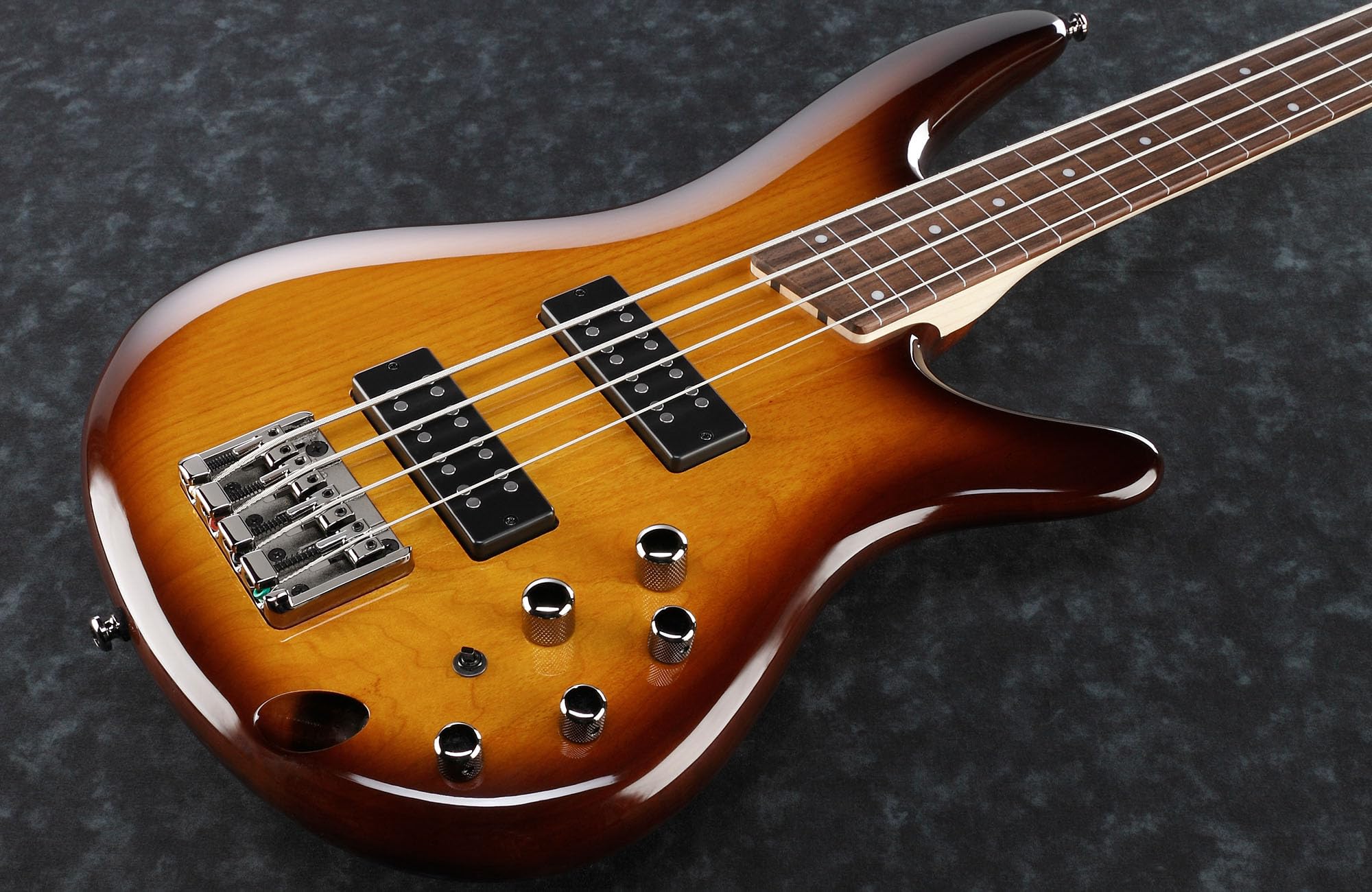 Ibanez SR370EF SR Standard Fretless Bass Guitar - Brown Burst w/ Gig Bag