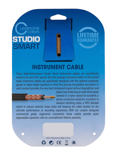 Cleartone 5-Foot Studio Smart Instrument Cable, Straight-Straight, 24 AWG - 3 Pack