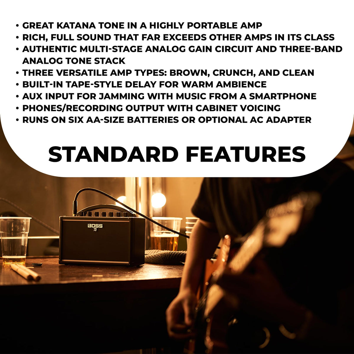 Boss Katana Mini Guitar Combo Amplifier w/ Instrument Cable