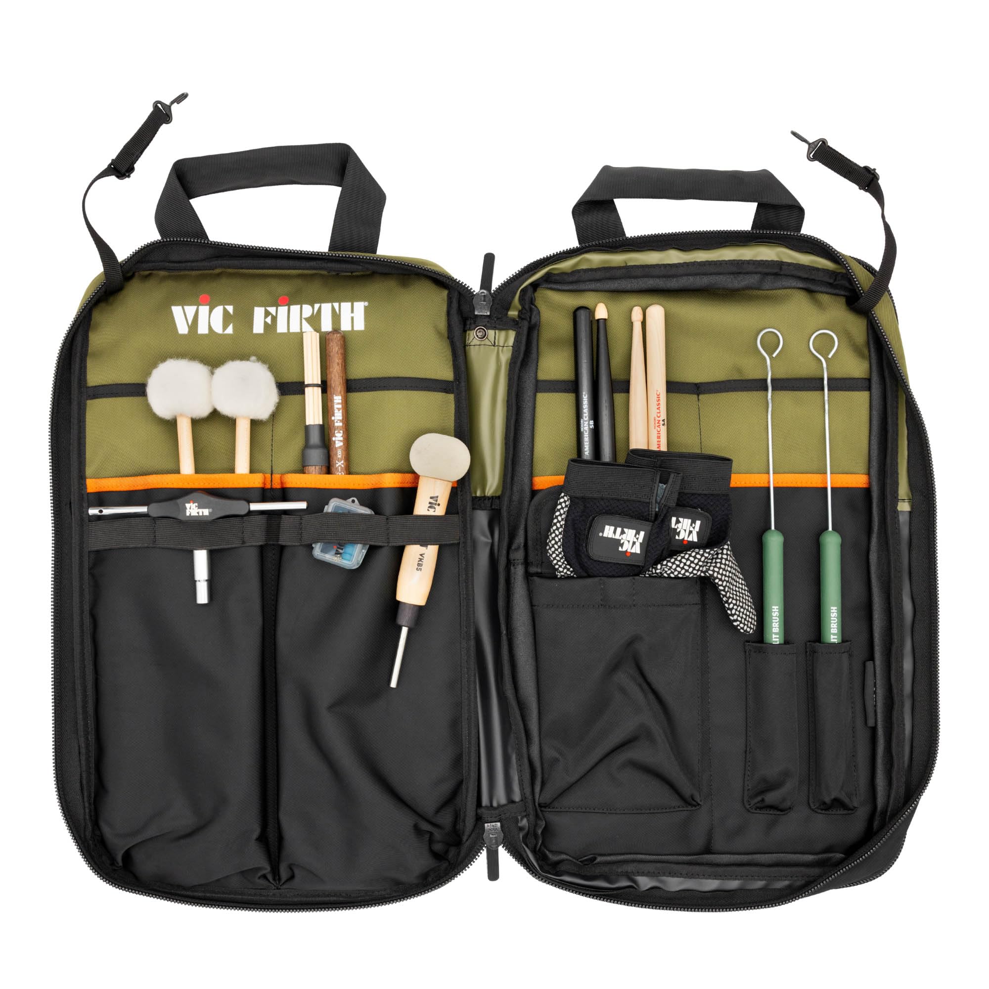Vic Firth VXSB0114 Professional Stick Bag - Green/Black