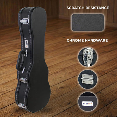 Gearlux Wooden Concert Ukulele Case - Black
