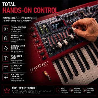 Nord Stage 4 HA73 Digital Piano w/ Adjustable Stand