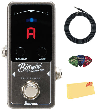 Ibanez BigMini Chromatic Tuner Pedal w/ Instrument Cable