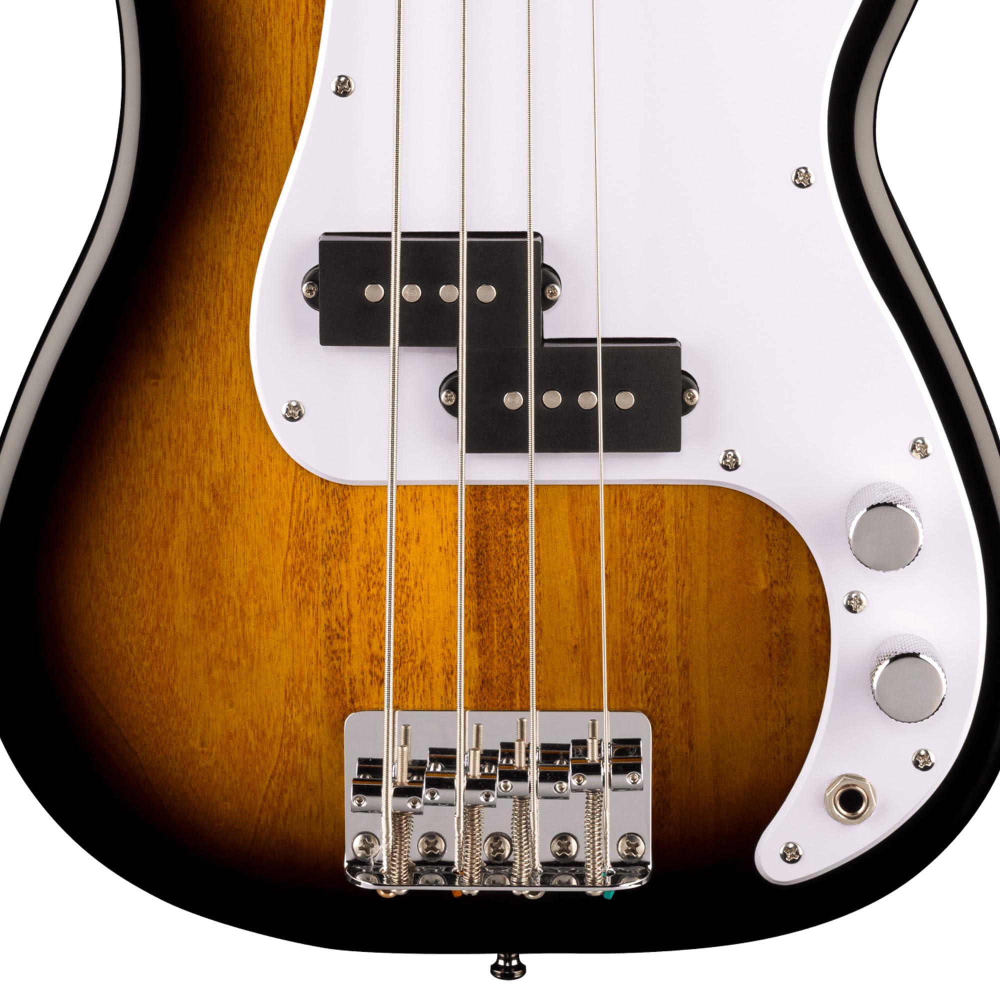 Fender Squier Mini Precision Bass Guitar - 2-Color Sunburst w/ Instrument Cable