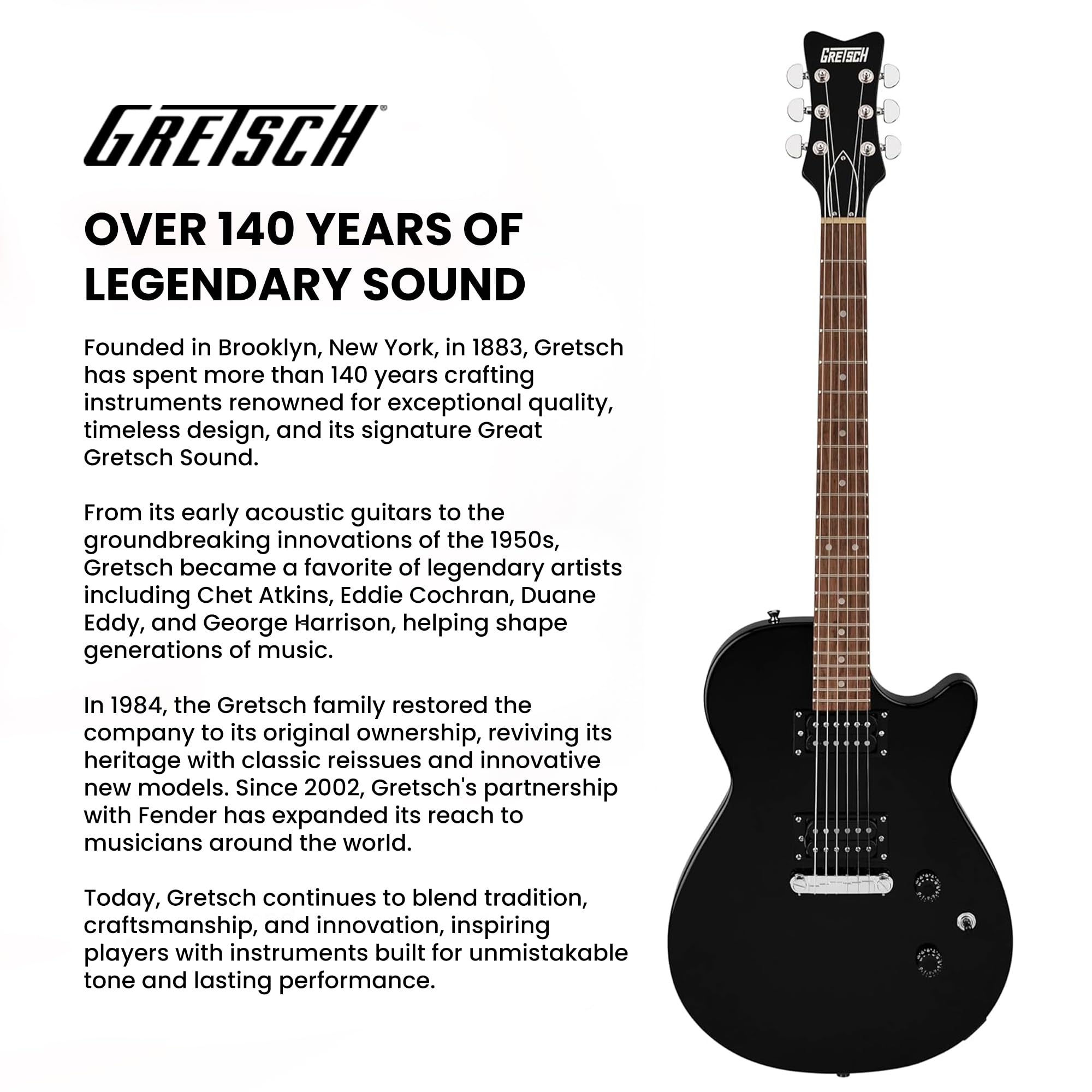 Gretsch Ignite Jet Club Electric Guitar - Jet Black w/ Gig Bag