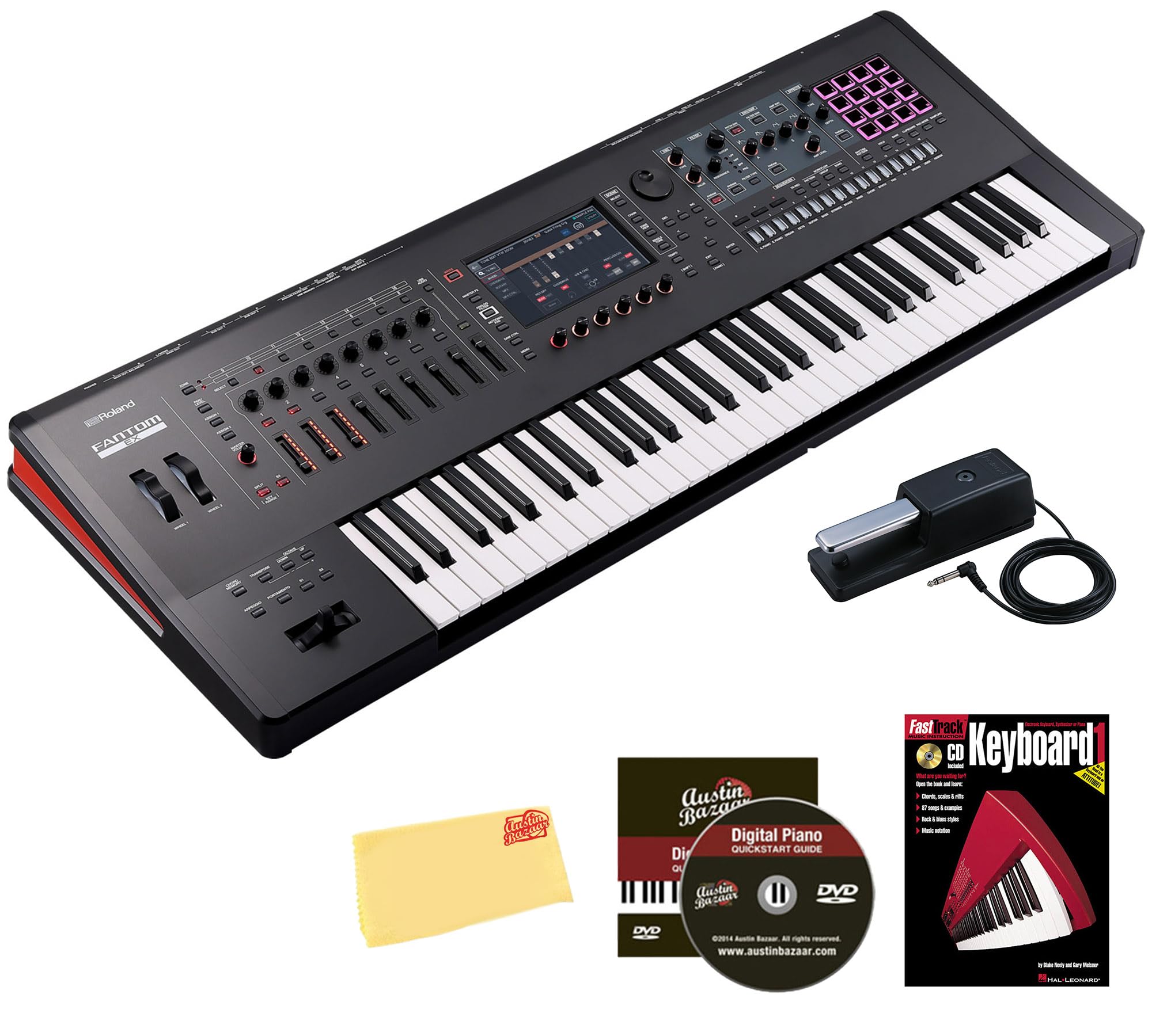 Roland Fantom 6 EX 61-Key Workstation Keyboard Synthesizer w/ Sustain Pedal