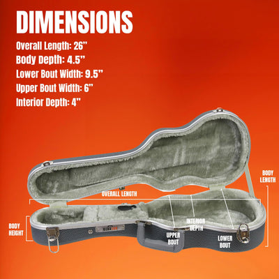 Gearlux UC500-C Concert Ukulele ABS Case