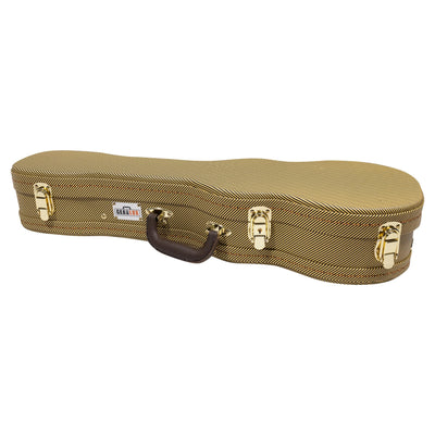 Gearlux UC107-C Concert Ukulele Wooden Tweed Case