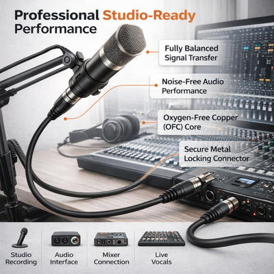 Gearlux 15-Foot XLR Microphone Cable - 6 Pack