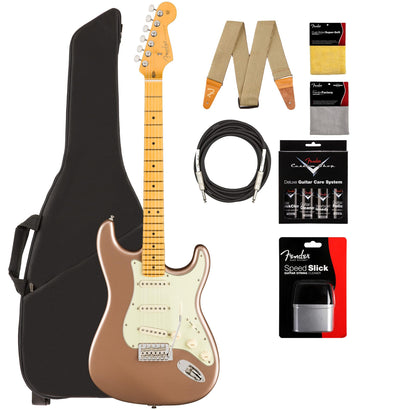 Fender American Professional Classic Stratocaster - Faded Firemist Gold w/ Cleaning Kit
