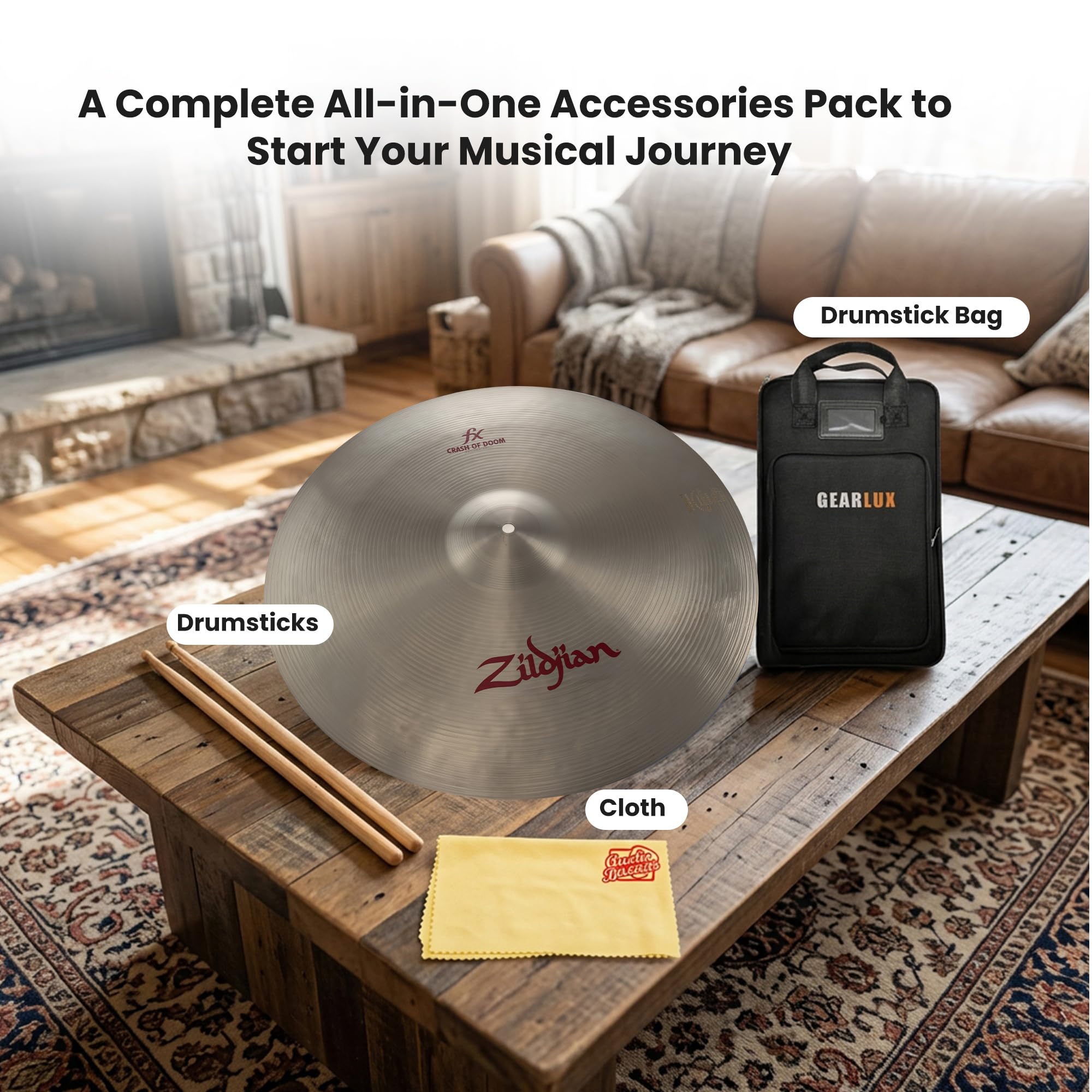 Zildjian A0623 22" FX Oriental Crash of Doom Cymbal w/ Drumstick Bag