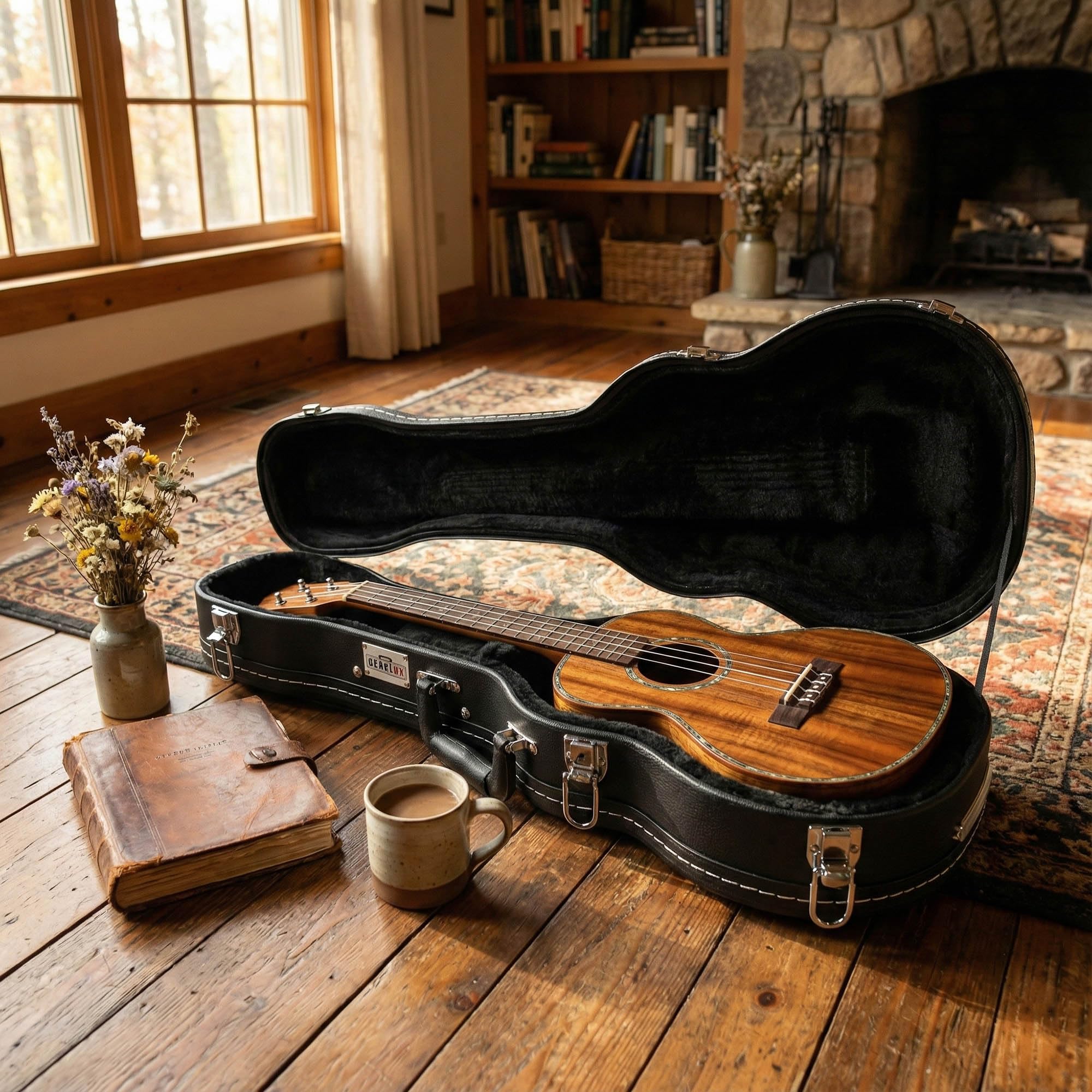 Gearlux Wooden Tenor Ukulele Case - Black
