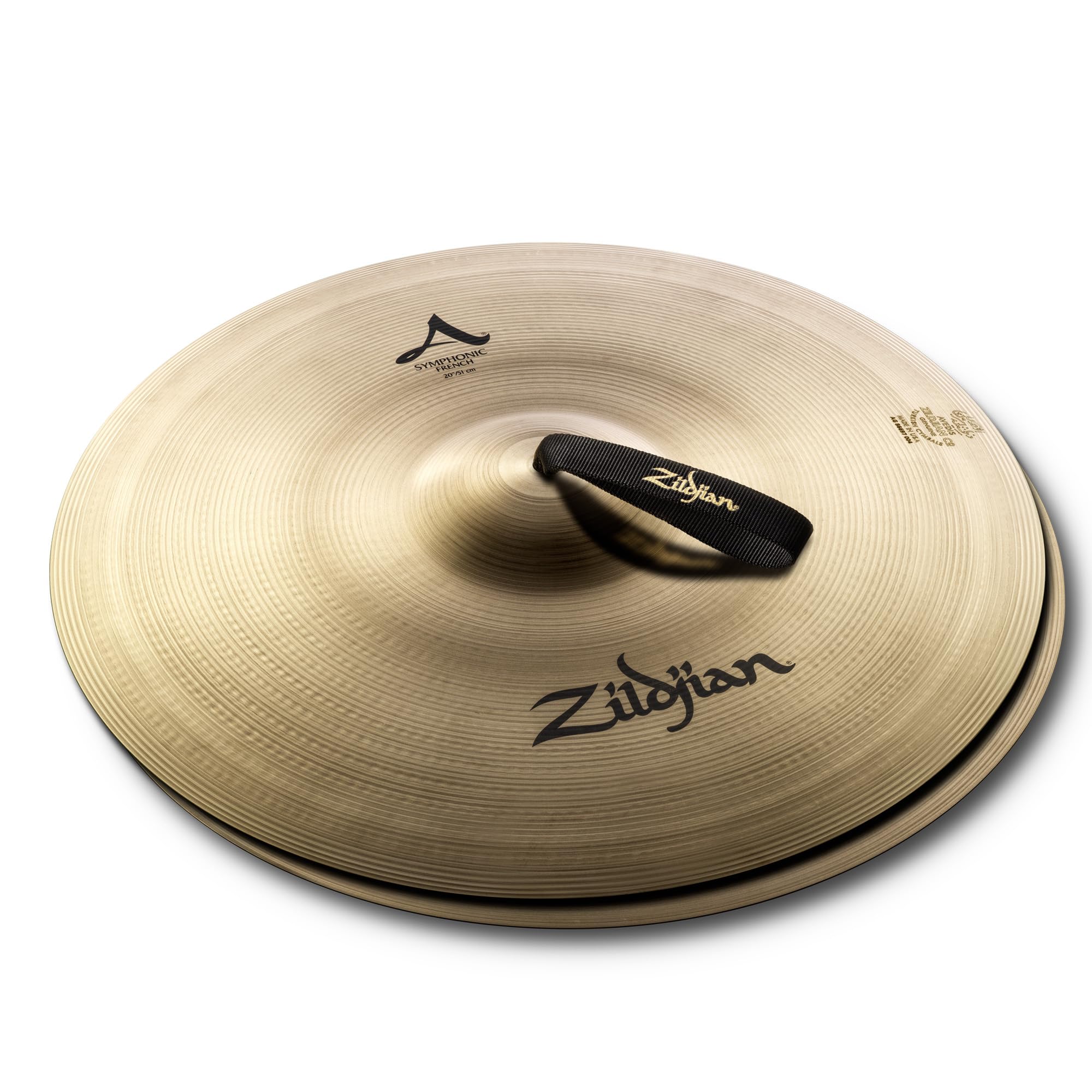 Zildjian A0430 20" A Symphonic French Tone Hand Cymbal - Single w/ Drumstick Bag