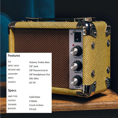Kala AMP-TWD-5U Tweed Ukulele Amplifier