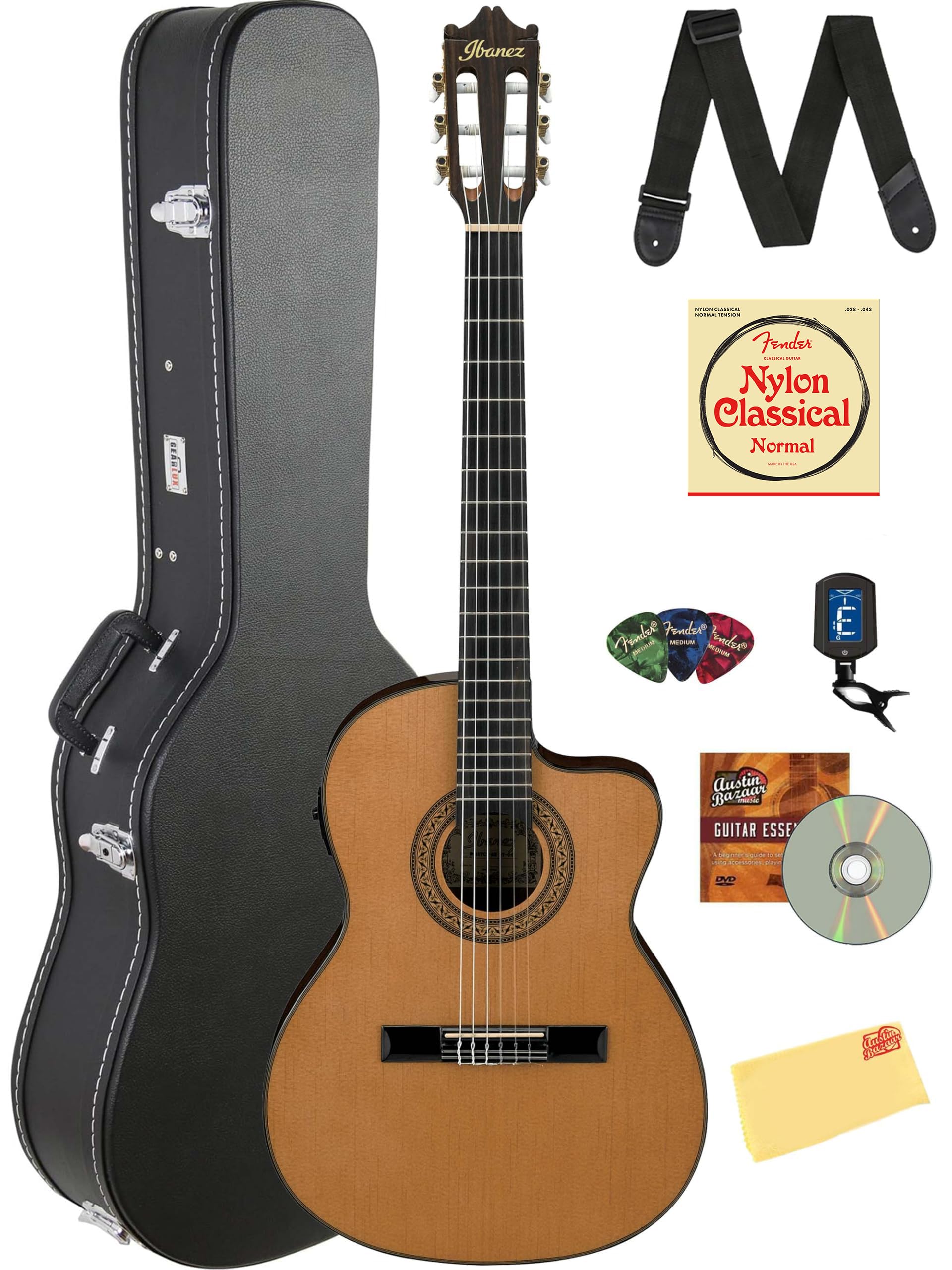 Ibanez GA5TCE Classical Acoustic-Electric Guitar - Amber High Gloss w/ Case