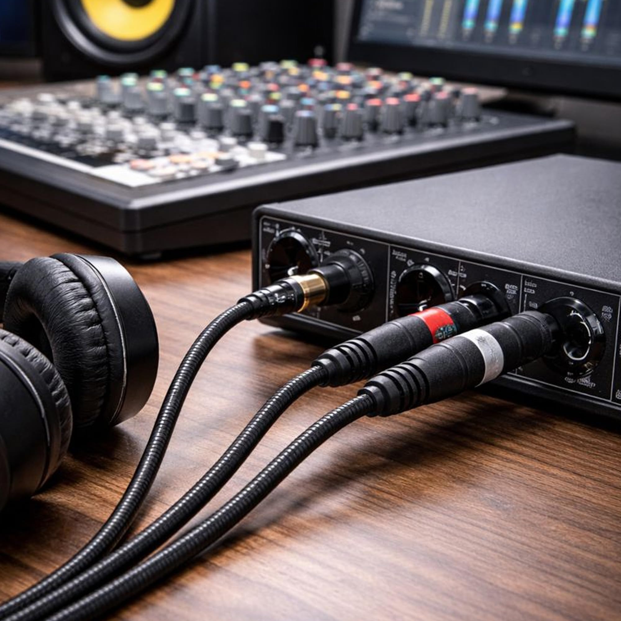 Gearlux 3.5 mm TRS to Dual 1/4-Inch TS Stereo Breakout Cable - 10 Feet