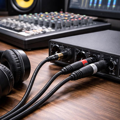 Gearlux 3.5 mm TRS to Dual 1/4-Inch TS Stereo Breakout Cable - 10 Feet