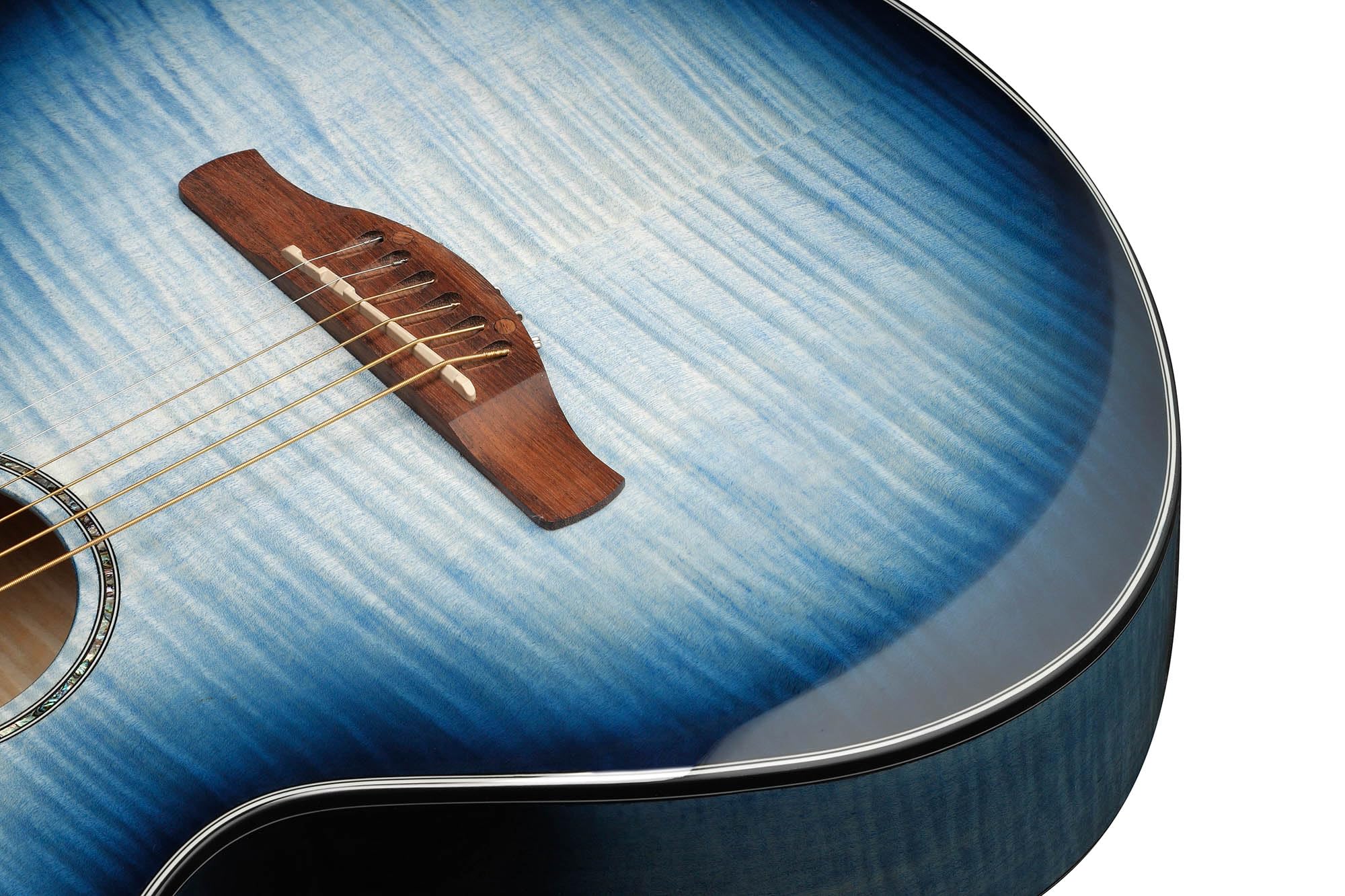 Ibanez AEWC400 Acoustic-Electric Guitar - Indigo Blue Burst High Gloss w/ Case