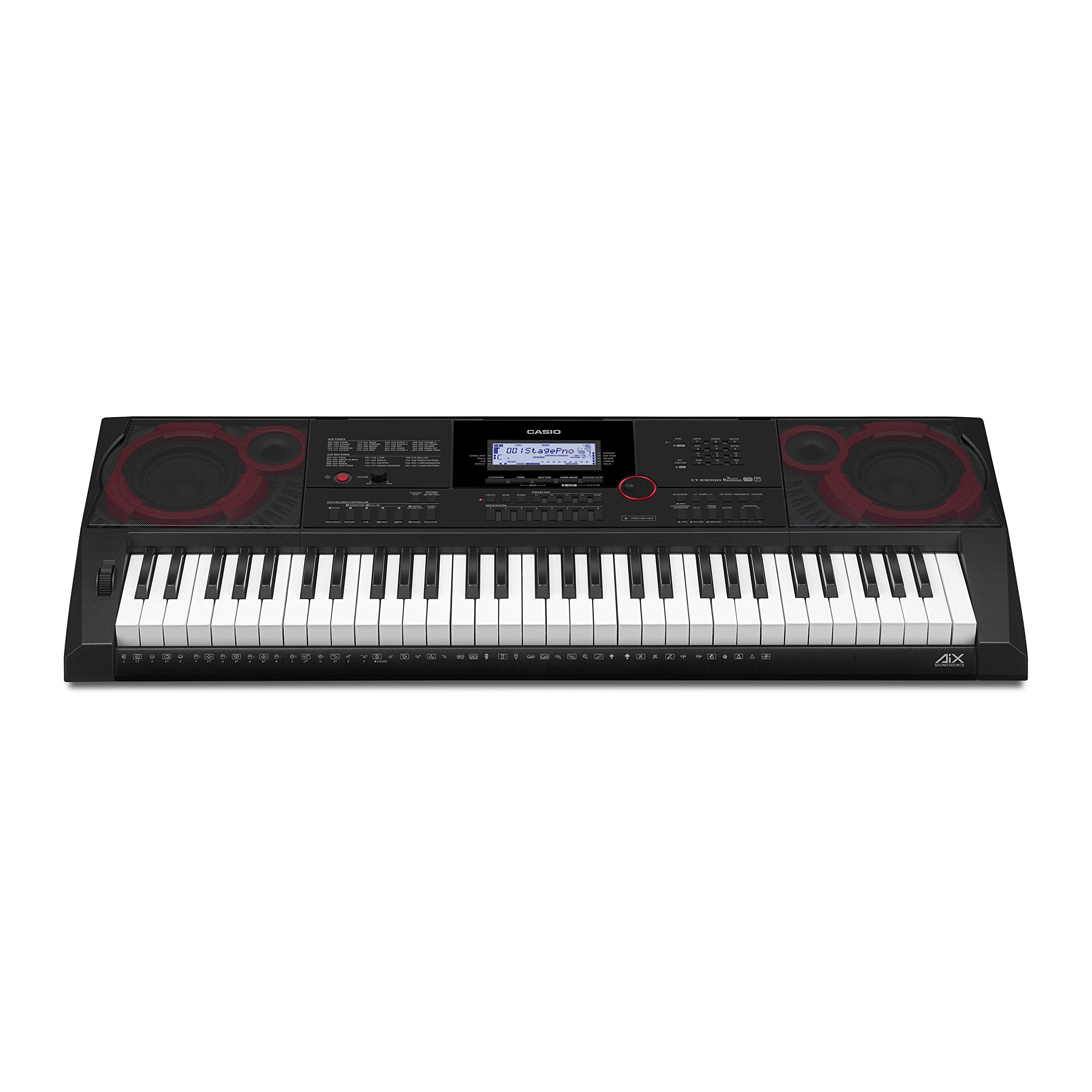 Casio CT-X3000 61-Key Portable Arranger Keyboard w/ Adjustable Stand