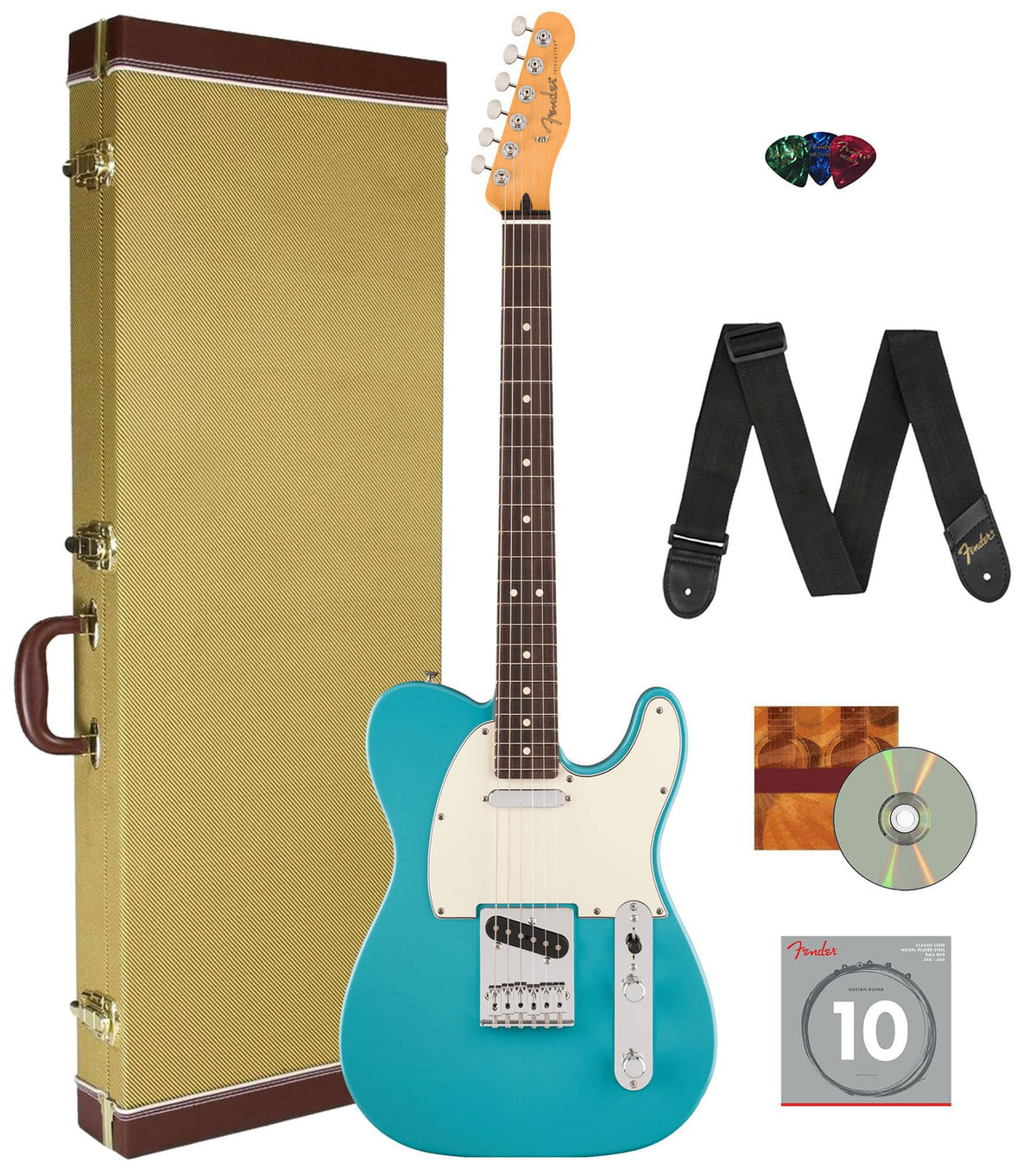 Fender Player II Telecaster - Aquatone Blue w/ Cleaning Kit