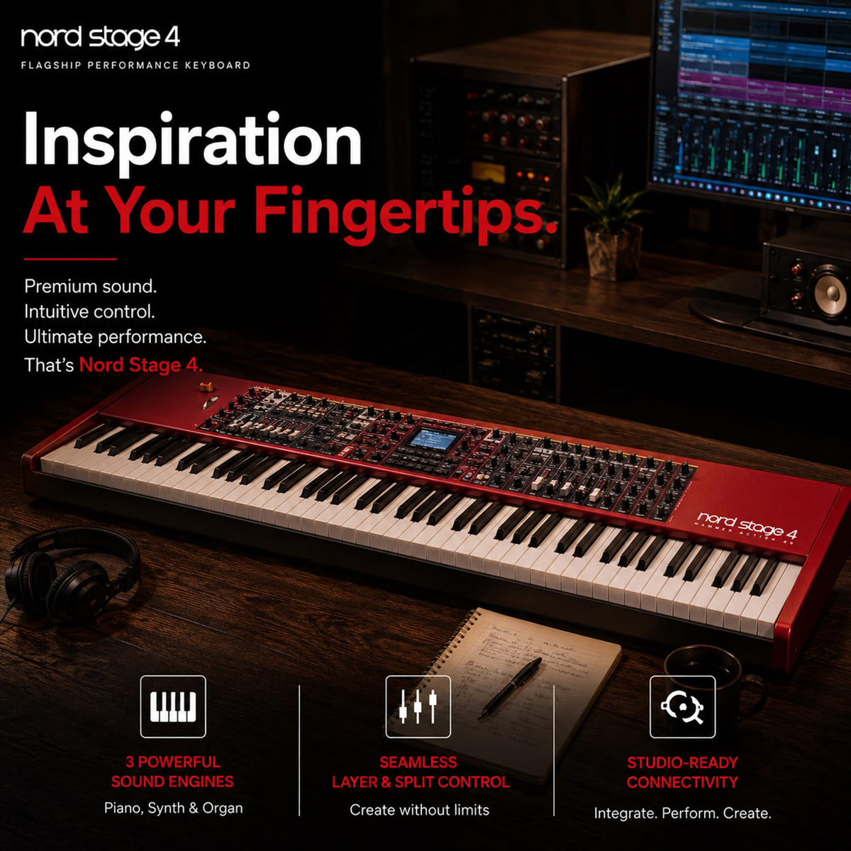 Nord Stage 4 88 Digital Piano w/ Adjustable Stand