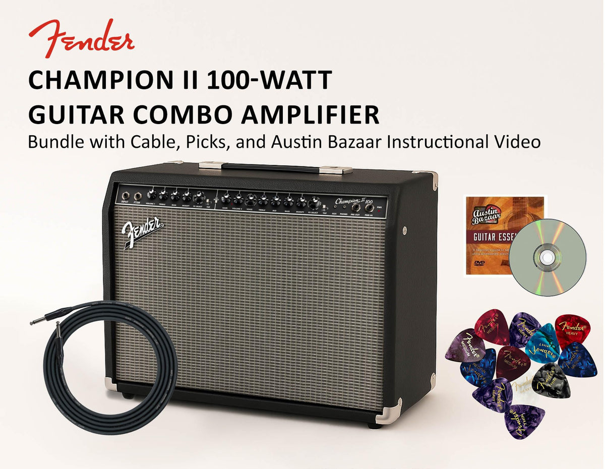 Fender Champion II 100-Watt Guitar Combo Amplifier w/ Instrument Cable